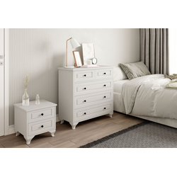 Hanah Home Komoda Rb-020-02, 90x86x40 cm, Bela