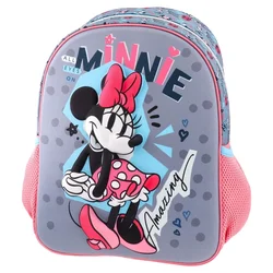 Predškolski ranac 3D Minnie Mouse Fabulous Tico, Sivi