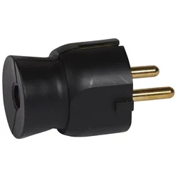 50177 UTIKAČ 2P+E 16A RAVNI CRNI