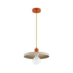 Luster na sajli LITO 1xE27/15W/230V bež/bakrena