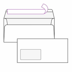 Kuverta amerikanka, 230 x 110 mm, z levim okencem, 500 kosov, 90 g