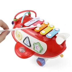 Aga4Kids Interaktivno letalo s ksilofonom Rdeča