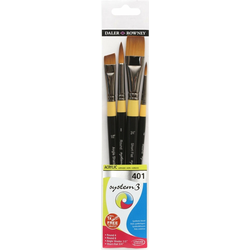 Daler Rowney System3 Acrylic Brush Synthetic Set čopičev