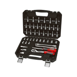 Set nasadnih ključeva sa čegrtaljkom 58843, 4-14 mm, 1/4, 43 komada