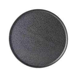 Jedilni krožnik ASPHALT SLAB 24 cm, črna, keramika, MIJ