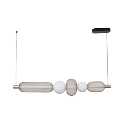 Zuma Line MD2596-5B-3BGT - LED luster na sajli SARR 27W/230V 3000-5700K zlatni + daljinski upravljač