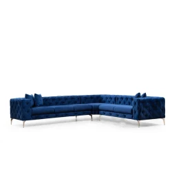 Atelier Del Sofa Ugaona sofa Como levo - tamnoplava