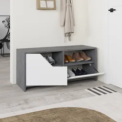 Hanah home Cipelarnik Sivo-Beli