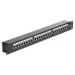 DeLock 19 Patchpanel 24 Port, 1HE, , Črna