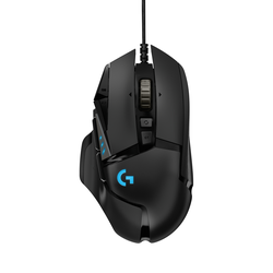 Logitech Logitech G G502 HERO visokozmogljiva igralna miška, 11 programabilnih gumbov, 25600 DPI, ergonomska, črna
