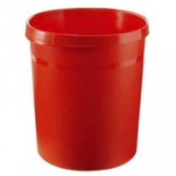Korpa za otpatke 18l, okrugla plastična crvena 05KD02D