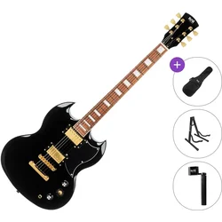 PSD Guitars DCT-150 Basic SET Black Električna kitara