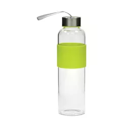 DOMY flaša staklena 0.6l, zeleni silikon ( DO 92832 )