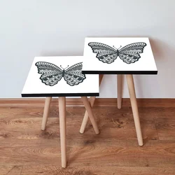 HANAH HOME Set 2 stočića 2Shp12 Black