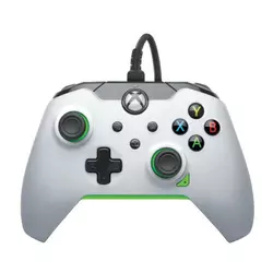 Gamepad PDP Wired Controller - Neon White - Green