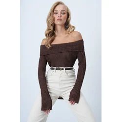 Trend Alacati Stili Ženska bluza Alc-X14579, Braon