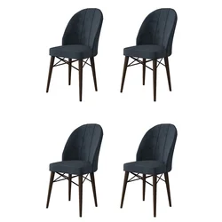 Hanah Home Set stolica Ritim, 44x96x42 cm, 4 komada, Antracit-braon