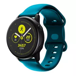 Silikonski pas za uro Huawei Watch 3/Watch 3 Pro Smooth - moder