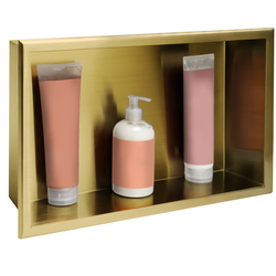 bathroom shelf 30x45 gold brush