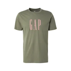 GAP Majica EVERYDAY oliva / staro roza