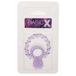 BasicX TPR Double Cockring Purple 1 inch