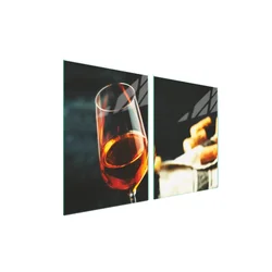 shumee Steklena zaščitna plošča za štedilnik 2x45x52 Vino
