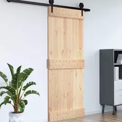 Vrata NARVIK Prirodna 100 x 210 cm Čvrsta borovina