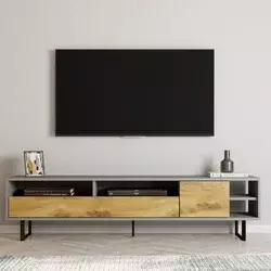 HANAH HOME TV polica Luga Grey Oak