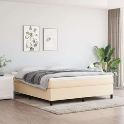 vidaXL Box spring posteljni okvir krem 180x200 cm blago