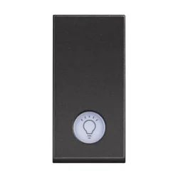 CLASSIA TIPKALO S IND. 1P/10A/250V ZNAK SVJETLA 1M CRNO