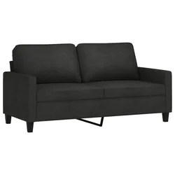 Vidaxl Dvosed črn 140 cm blago