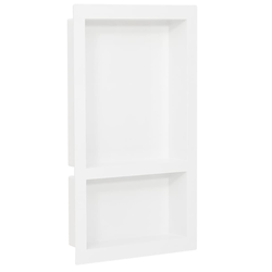 Niša za tuš s 2 odjeljka bijela visokog sjaja 41 x 69 x 9 cm