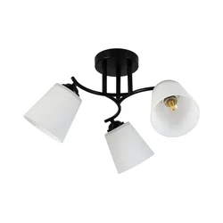 Plafonski luster PAFOS 3xE27/15W/230V, crni
