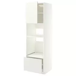 METOD / MAXIMERA Visoki element za ugradne uređaje, bela/Veddinge bela, 60x60x200 cm