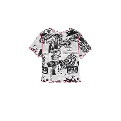 Desigual Majica Cruella Disney rdeča/črna/bela