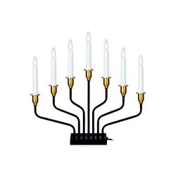 Markslöjd 703578 - Božićni svećnjak BROSA 7xE10/3W/230/34V crni