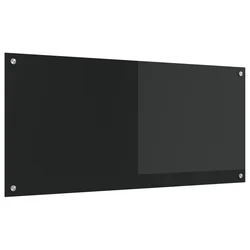Kuhinjski zid Crna 110 x 50 cm Staklo otporno na udarce