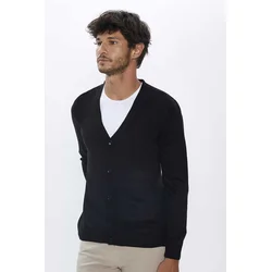 TUDORS Muški kardigan Hirka, Slim Fit, Crni