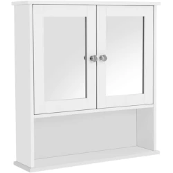 Ljubki dom Kopalniška omarica LEHAC 56x13x58 cm, bela