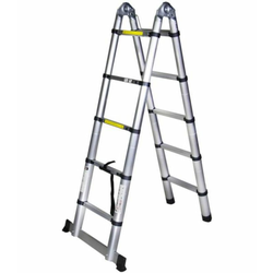 BISONTE STR3032 Teleskopska lestev, 87-320cm, 2x5 stopnic