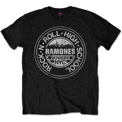 Ramones Rock n Roll High School, Bowery, NYC Black M Majica