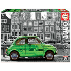 Puzzle Black&White Car in Amsterdam Educa 1000 dielov + Fix puzzle lepidlo EDU18000