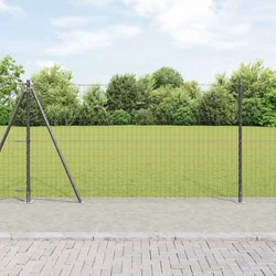 Euro Ograđivanje s Betonskom Bazom 25 x 1,2 m Siva Mreža