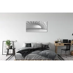 tulup.si Steklena slika Stožci 3d tunel 125x50 cm 2 obešalnika
