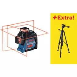 Bosch GLL 3-80 linijski laser 3x360° 80m domet + BT 150 stativ (06159940KD)