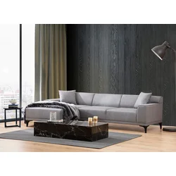 Atelier del Sofa Ugaona garnitura Petra L 145x69x87cm Svetlosiva
