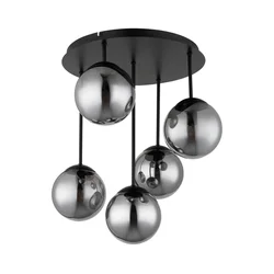 Globo 47441-5S - Plafonski luster HARMON 5xE14/25W/230V crni
