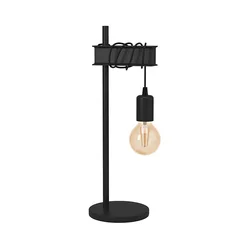 Eglo 43714 - Stona lampa TOWNSHEND 1xE27/10W/230V crna