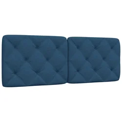 Vidaxl Blazina za vzglavje modra 120 cm blago