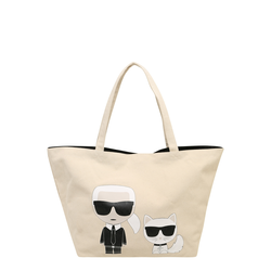 Karl Lagerfeld Shopper torba K/Ikonik Karl, bež / crna